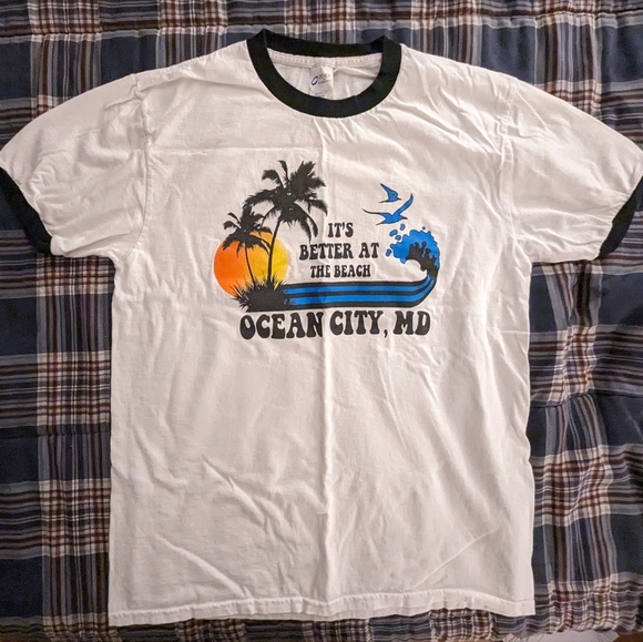 Vintage Ocean City, Maryland ringer t-shirt - Picture 1 of 2